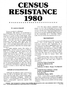 thumbnail-of-Flyer -- Census Resistance 1980